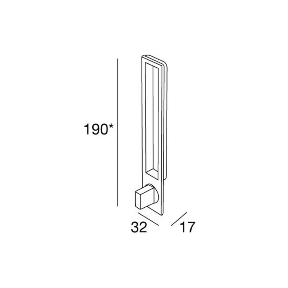 Ручка для раздвижных дверей Pamar MN 1096 Z мат хром (E 215) Київ - фото 2