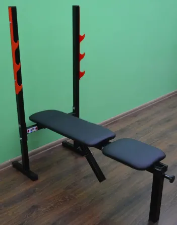 Лавка для жиму зі стійками Стандарт Стійки, лавки для жиму і присідань регульована Київ