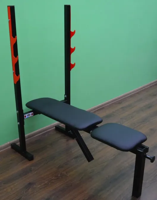 Скамья для жима со стойками Стандарт Стойки, скамьи для жима и приседаний регулируемая Киев - изображение 3