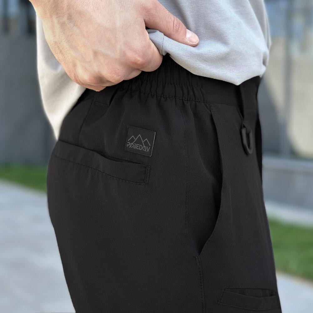 Штани карго чоловічі весняні з кишенями чорні Pobedov Tactical Soft Київ - фото 5
