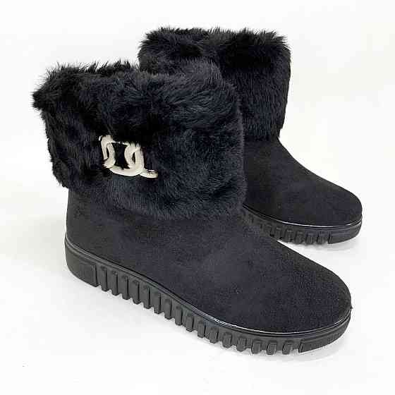 Жіночі бурки на липу жіночі, Бурки жіночі, чорні зимові калоші Теплі тапочки чуні PX-27 Львів