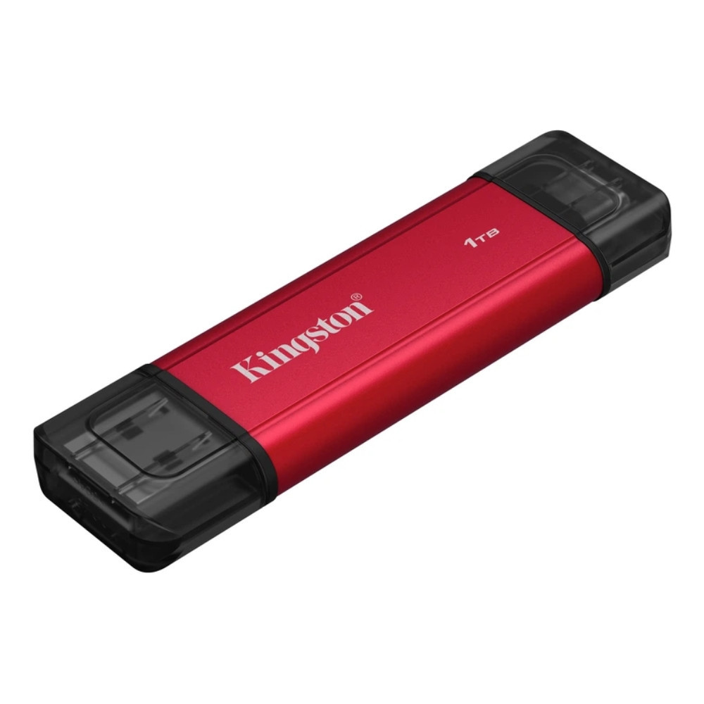 Портативний SSD Kingston Dual USB-A/C 1TB Dual Portable 1050MB/s USB 3.2 Gen 2 Red/Black Київ - фото 4