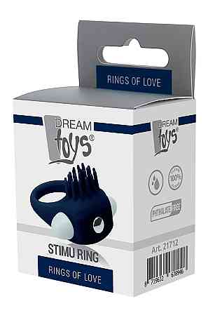 Эрекционное кольцо Dream Toys Rings of Love с усиками, синего цвета Sex Aura Киев