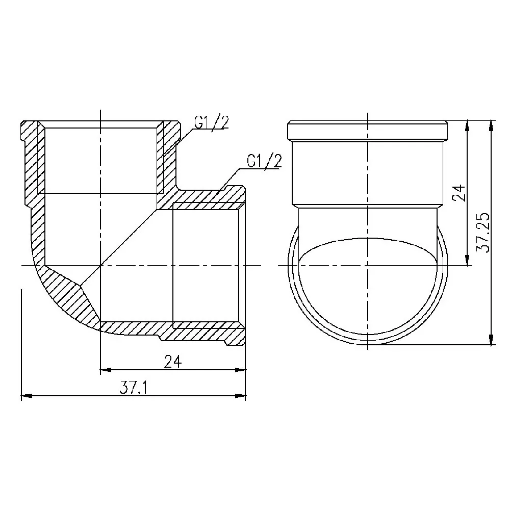 Куточок Thermo Alliance Forte 1/2" ВВ SF36815 Київ - фото 6