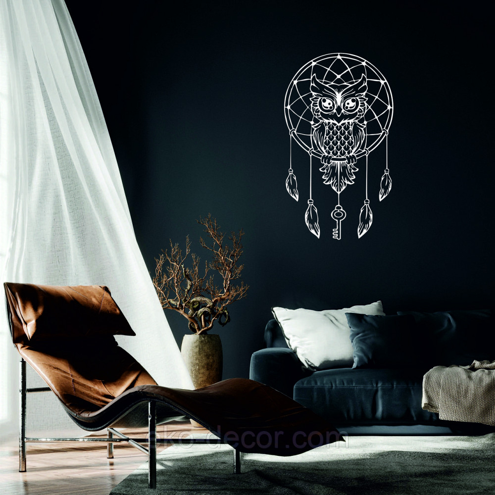 Декоративне настінне Панно «Ловець снів» Декор на стіну 110*65 см, Білий Київ - фото 1