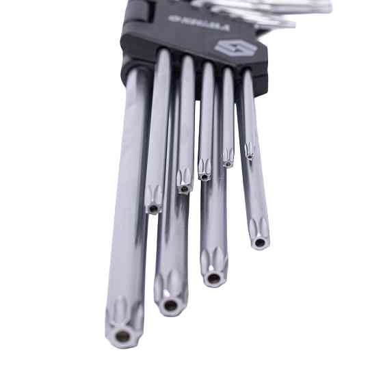 Ключи TORX 9шт T10-T50мм CrV (длинные с отверстием) SIGMA (4022231) Киев