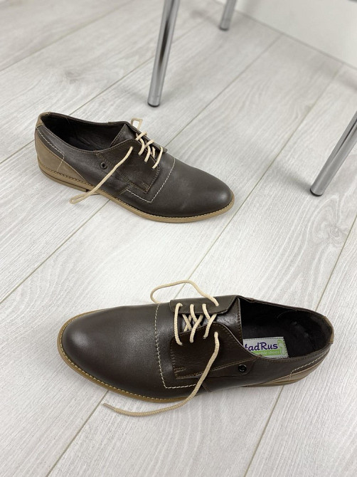 Туфлі чоловічі ВАДРУС натуральна шкіра світлі 44р темні 41р руді 39р 41р 43р 44р (код 39-29см 4 Коломыя - изображение 4