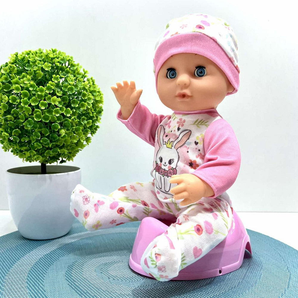 Пупс функціональний п'є-писає в комплекті горщик пляшечка соска підгузник 30 см з аксесуарами Вид 1 (YL2430L-S-DM-UA) Чернигов - изображение 2