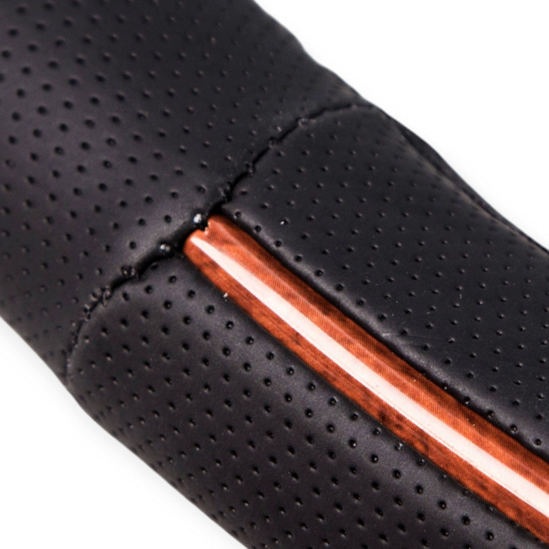 Чохол m екошкіри (37 - 39 см) чорний перфорований, 2 канти під дерево керма Мукачево - фото 2