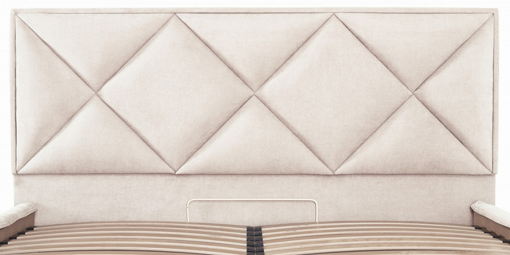 Кровать Двуспальная Leeds VIP 160 х 200 см Мисти Milk С дополнительной металлической цельносварной рамой Бежевый Днепр - изображение 20