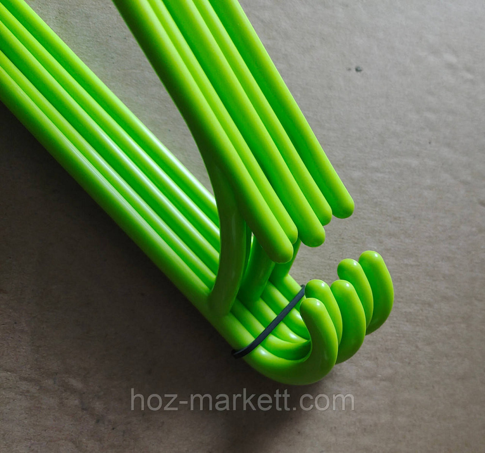 Дитячі вішалки плічка, тремпель пластиковий з неповоротним гачком салатовий 32 см 5 шт уп Польща Харків - фото 5