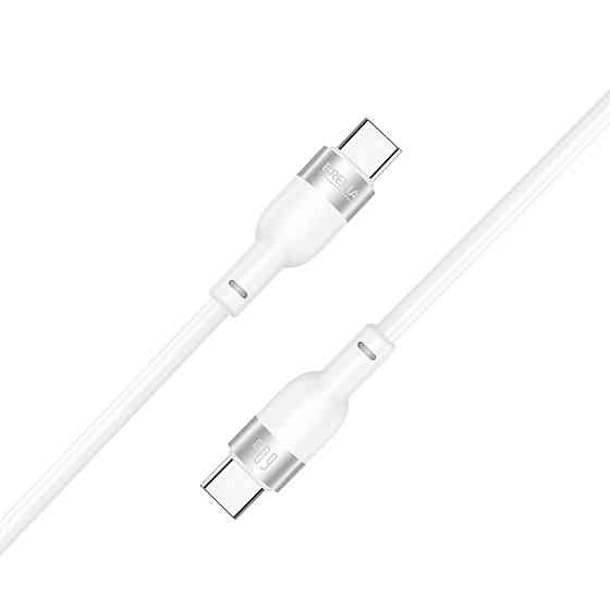 Кабель Brevia Type-C to Type-C 60W 1,2м, білий ZIP (52120WCCZ1) Львів