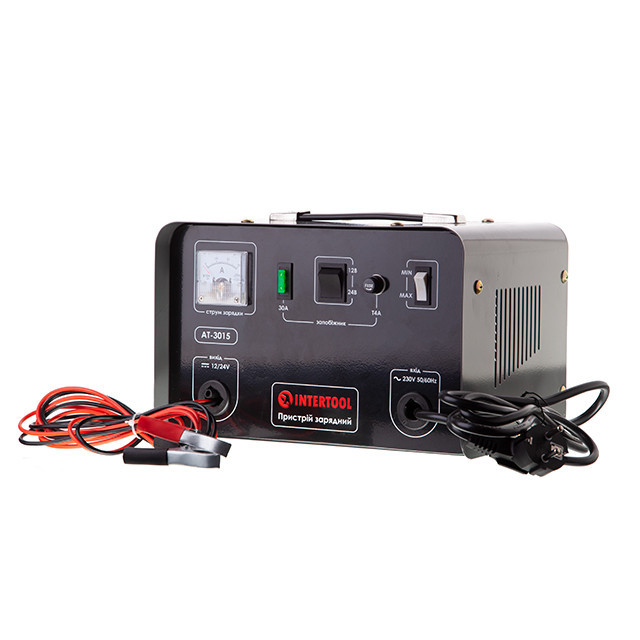 Устройство зарядное 12/24 В, 0.6 кВт, 30 А, 20-400 Аг INTERTOOL AT-3015 Киев - изображение 2