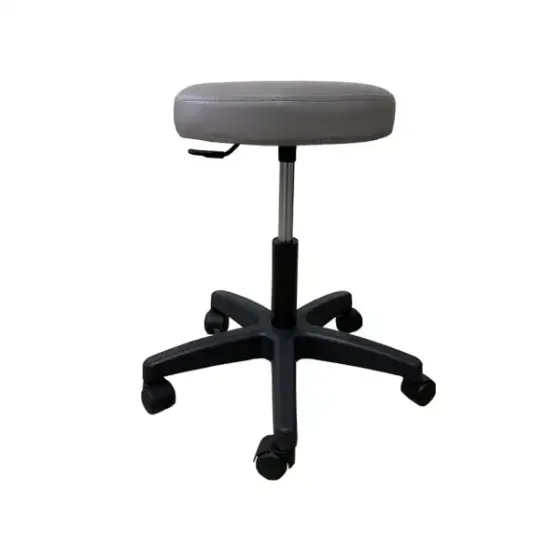 Стілець для майстра без спинки Твін на чорній ніжці Графіт Київ