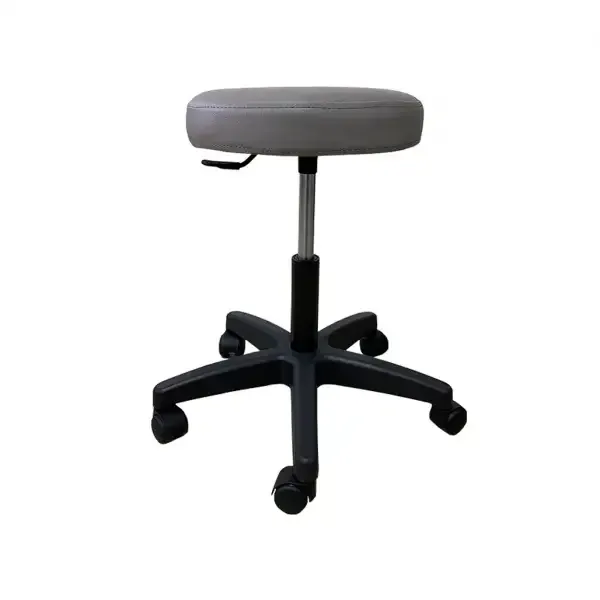 Стілець для майстра без спинки Твін на чорній ніжці Графіт Київ - фото 1