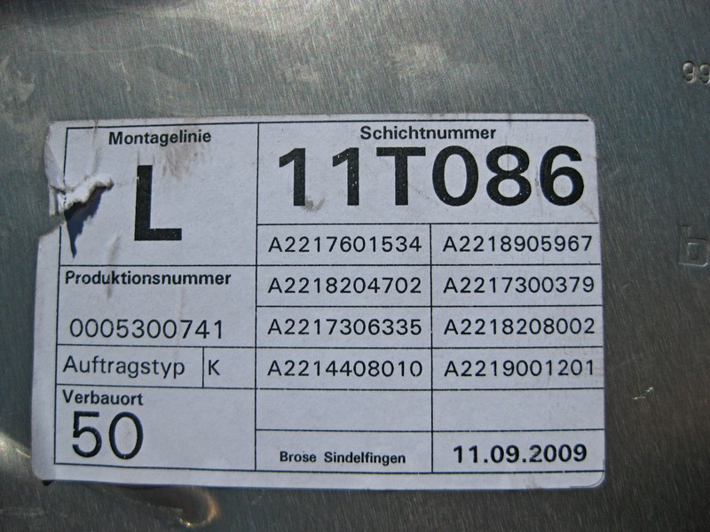 Mercedes-Benz  A2217300146 Склопідйомник задніх лівих дверей S-Class W221 Одеса - фото 3