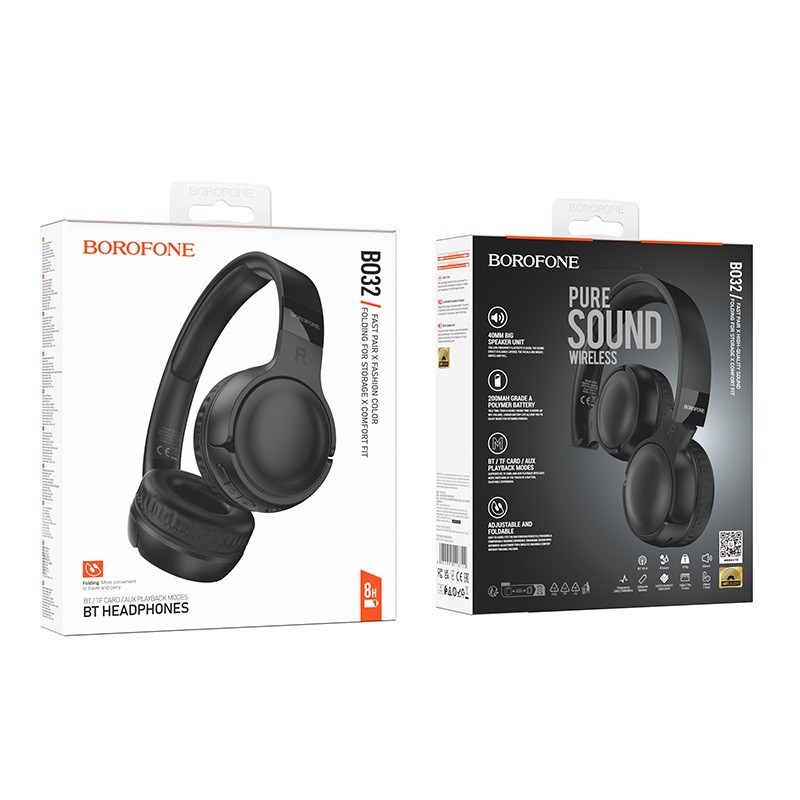 Беспроводные наушники BOROFONE BO32 Show BT headphones Black Одесса - изображение 2