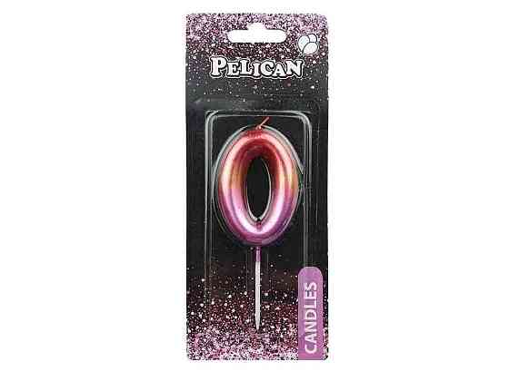Свічка для торта, 0 РАЙДУЖНА 6см. 866060 ТМ PELICAN   Solmir Киев