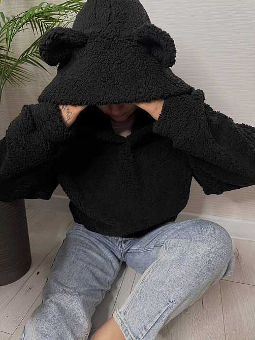 Женская теплая плюшевая худи с ушками турецкий мягкий мех Одесса - изображение 7