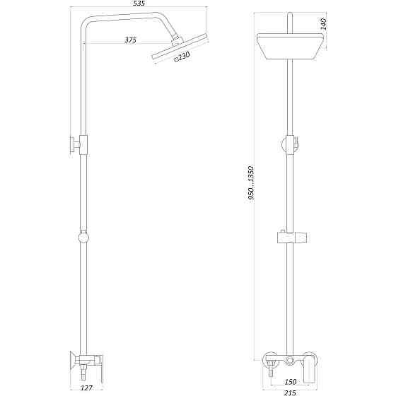 Душова система Globus Lux LAGUNA GLA-0005N-10-BB Тернополь