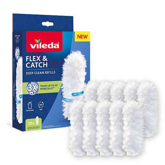 Сменные насадки для щітки для пилу Vileda Flex & Catch 10 шт. Киев