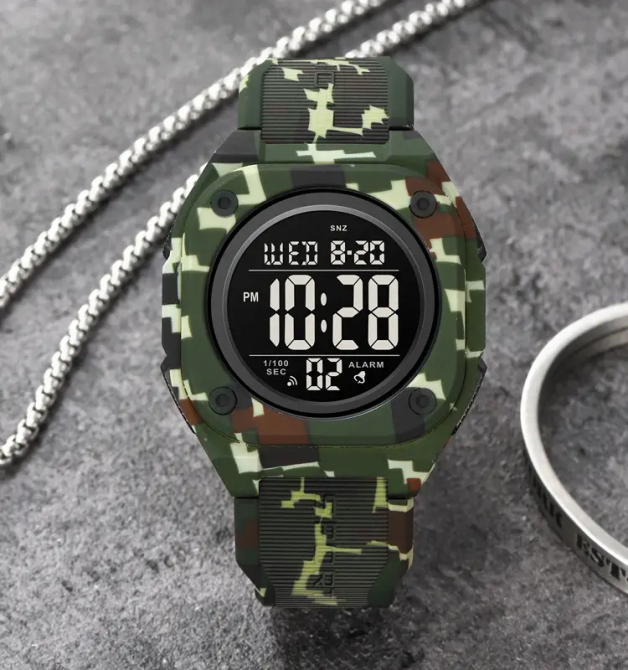Часы мужские наручные спортивные Skmei 2160 (Зеленый камуфляж) Винница - изображение 4