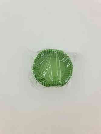 Тартолетка для кексів "Кругла зелена"D50 H30 (100шт)/7а/ (1 уп.) Харків
