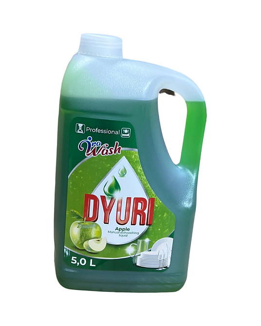 Засіб для миття посуду DURI Зелене яблуко, 5л. Виноградов - изображение 1