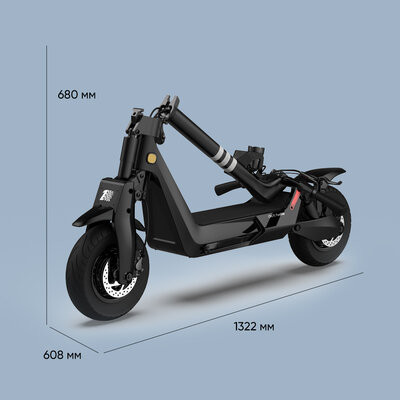Електросамокат OKAI ES800 Panther Off-Road Black 12", 1500(3000)W, Dual Motor, 19,2Ah, 50km, 60kmh, 35%, NFC, App, 43kg (ES800-B) Киев - изображение 18