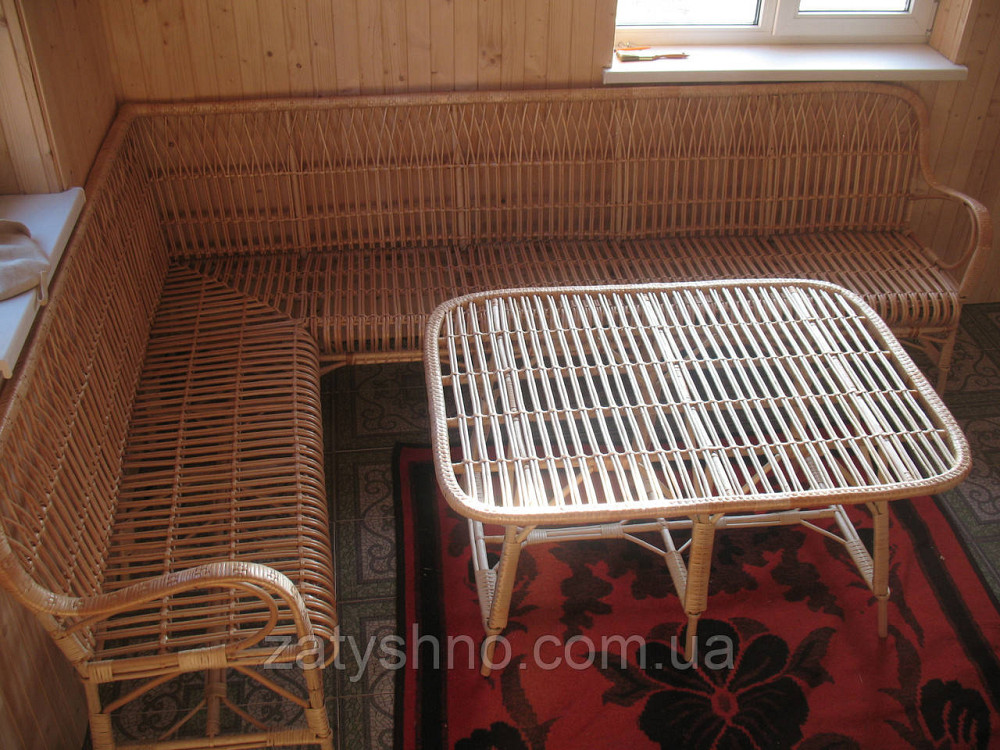 Кухонний куточок плетений із лози Київ - фото 1