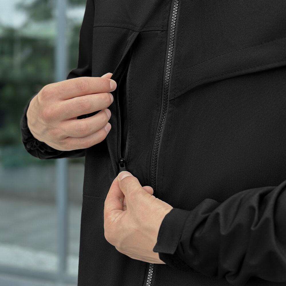 Осіння чоловіча чорна куртка із даймонд-котону Pobedov Shum Київ - фото 9