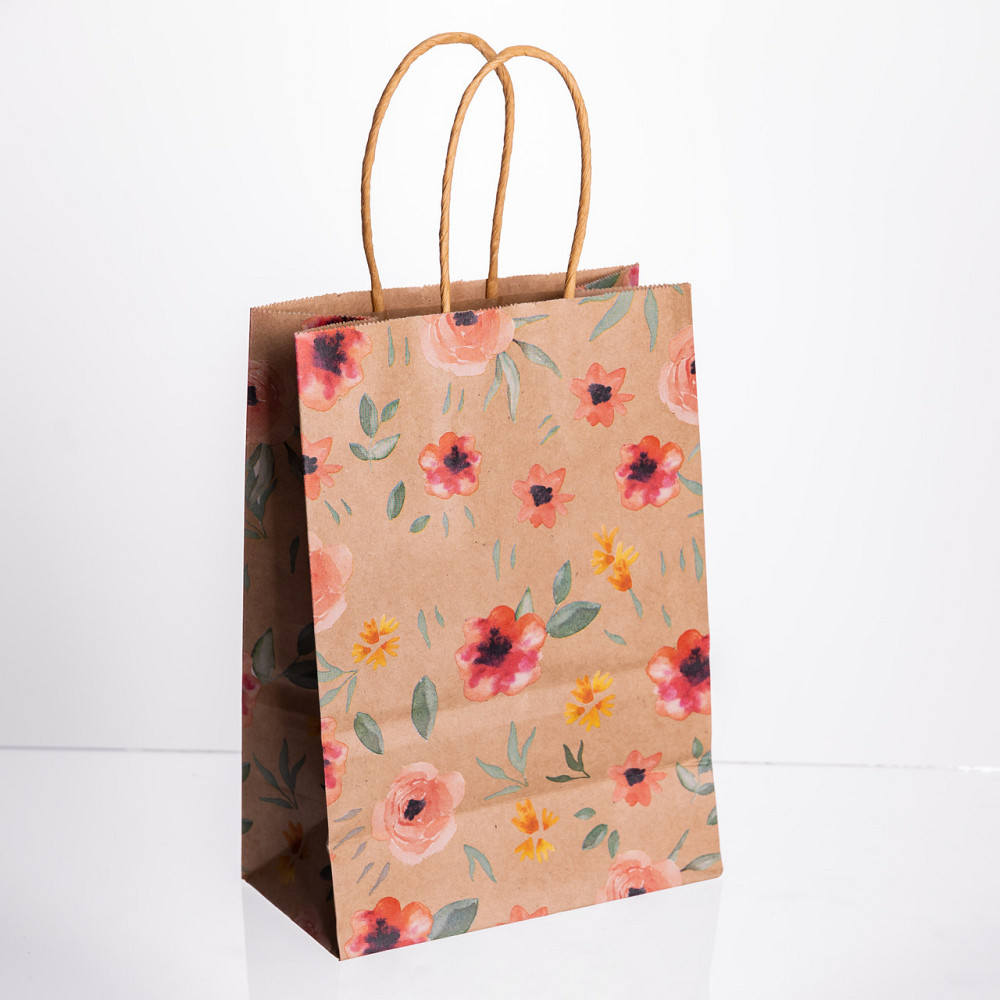 Набор подарочных крафтовых пакетов из бумаги 12 (шт) красивые пакеты для подарков 15×8×21 (см) HP-10359-6R Киев - изображение 2