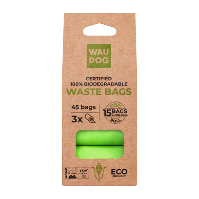 Пакеты для собак Waucat Биоразлагаемые МАКСИ 22х33 см 3 рул (45 шт) (9944) Винница - изображение 3