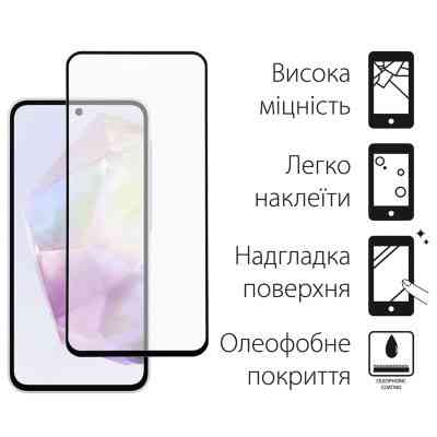 Стекло защитное Dengos Full Glue Samsung Galaxy A35 5G (black) (TGFG-344) Винница