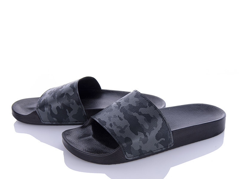 Чоловічі шльопанці чорний камуфляж тм PaGo 45 Одеса - фото 2