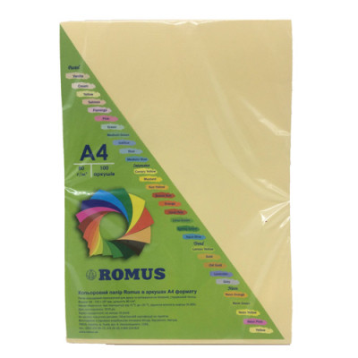 Бумага Romus A4 80 г/м2 100sh Caramel (R51413) Винница - изображение 1