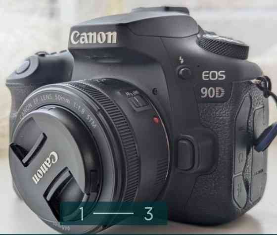 Фотоаппарат Canon 90D + 50mm. 1.8 + 2 батареи Киев