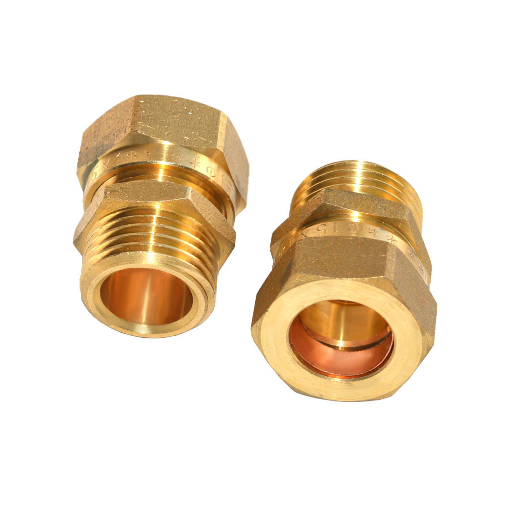 Соединитель зажимной адаптер ЗР 1/2хCU 15*1 (2шт) Киев - изображение 1