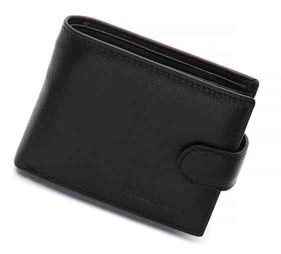 Чорне чоловіче портмоне з шкіри з візитницею Marco Київ