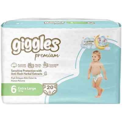 Подгузники Giggles Premium 6 Extra Large 15 + кг 20 шт (8680131206926) Винница