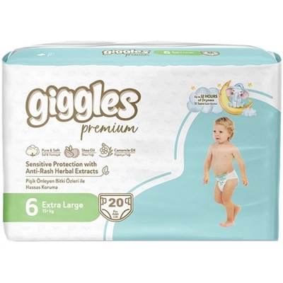 Подгузники Giggles Premium 6 Extra Large 15 + кг 20 шт (8680131206926) Винница - изображение 1