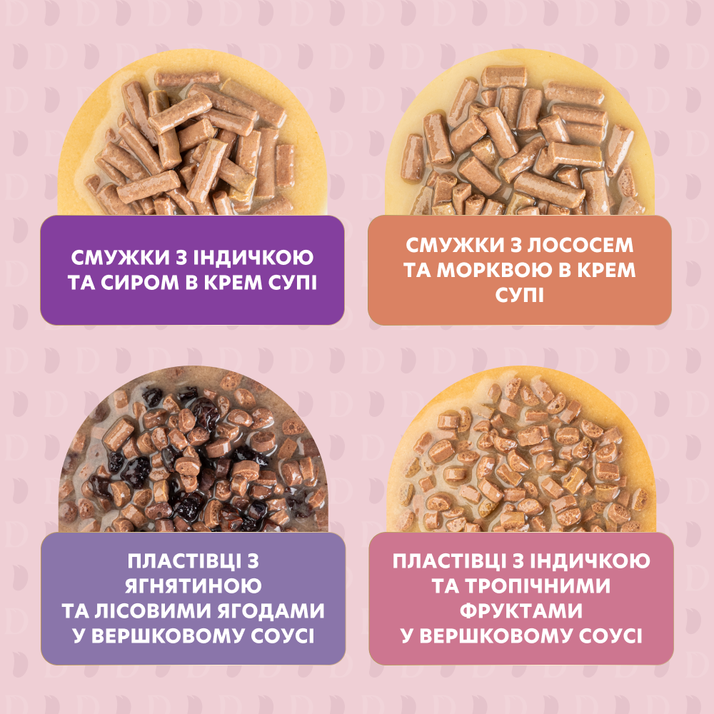 Набір №1 вологого корму для дорослих собак Делікшес Delickcious (4 шт - 4 різних смаки), 330 г Вінниця - фото 5
