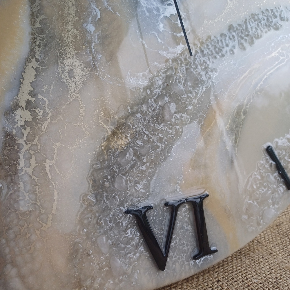 Годинник настінний 40 см з епоксидної смоли ручної роботи Дніпро - фото 4