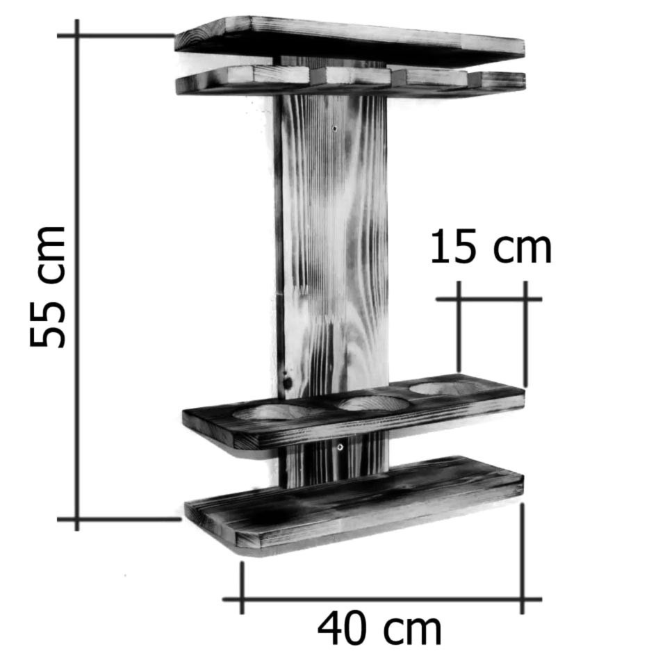 Настенная винная полка 