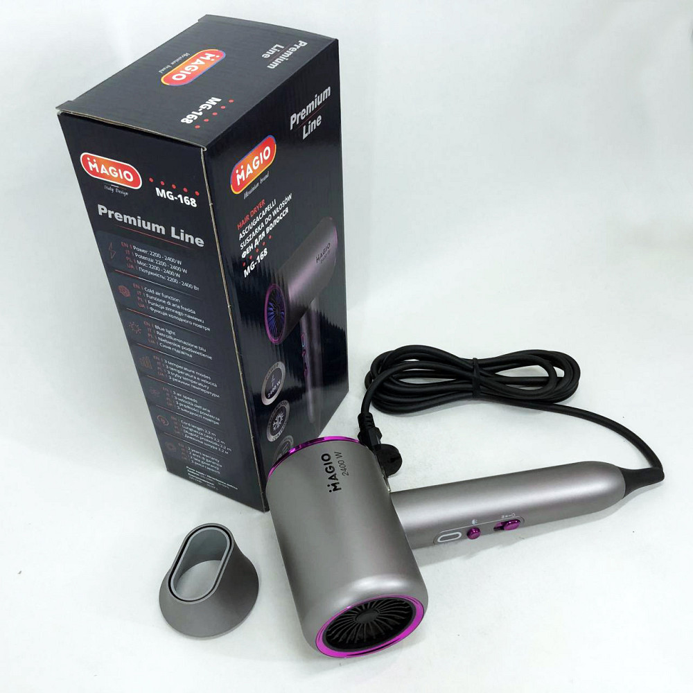 Професійний фен оригінал MAGIO MG-168 2400 Вт, Жіночий професійний фен для укладання волосся KV-62 Львів - фото 5