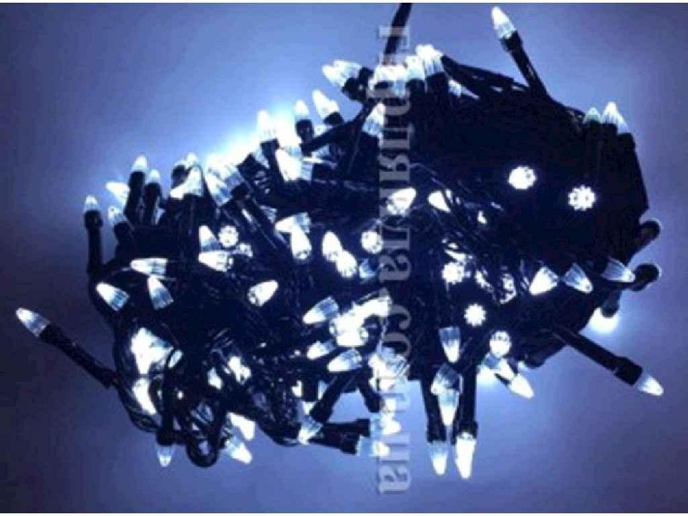 Гірлянда Конус 100LED білий 6м. чорний провід 1210-03 ТМ КИТАЙ Київ - фото 1