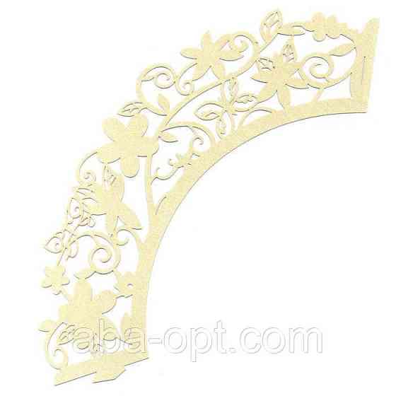 0371 Накладка паперова декоративна ажурна для маффінів різних кольорів (уп 20 шт) Одеса