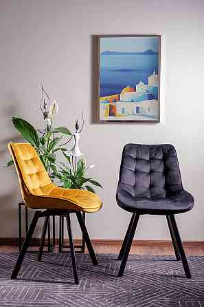 Стілець MONTI VELVET чорний каркас/чорний BL.19 Київ