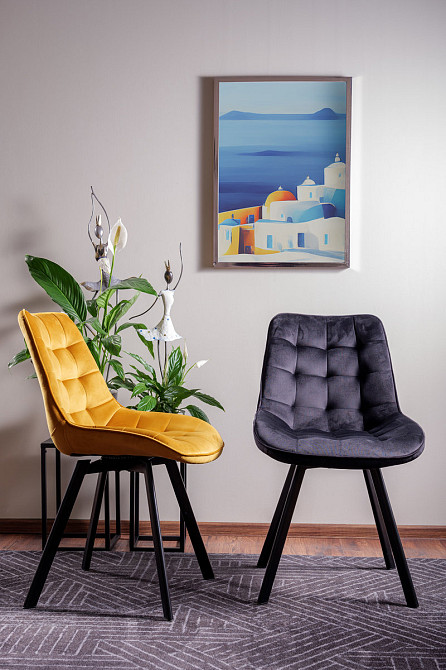 Стілець MONTI VELVET чорний каркас/чорний BL.19 Київ - фото 5