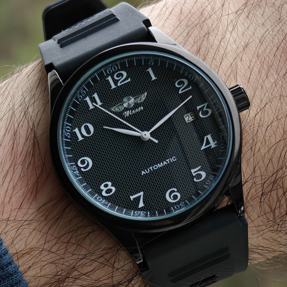 Часы мужские механические Winner Handsome Elastic Black (2 ремешка) Винница - изображение 12